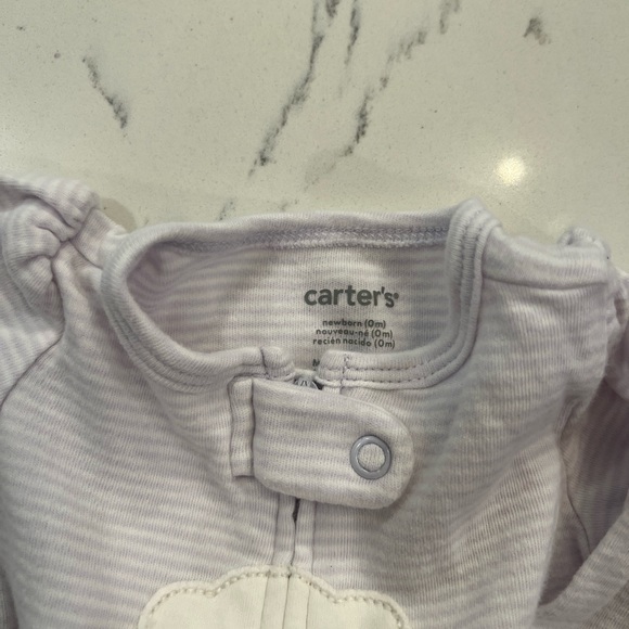 Carter's Lavender and White Baby Footies Set - Picture 4 of 4